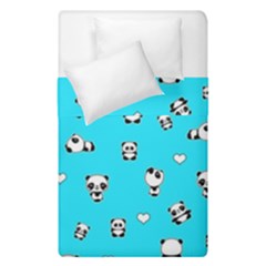 Panda Pattern Duvet Cover Double Side (single Size) by Valentinaart