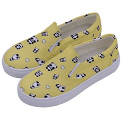 Panda Pattern Kids  Canvas Slip Ons by Valentinaart