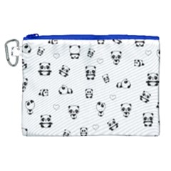 Panda Pattern Canvas Cosmetic Bag (xl) by Valentinaart