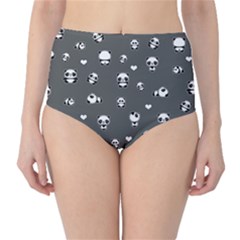 Panda Pattern High-waist Bikini Bottoms by Valentinaart