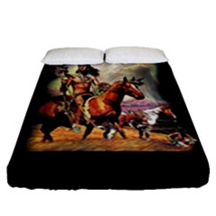 Native American Indian Spirit Hunters Fitted Sheet (queen Size)