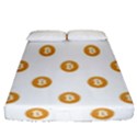 Bitcoin Logo Pattern Fitted Sheet (Queen Size) View1