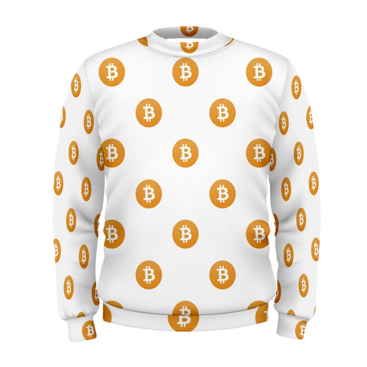 Bitcoin Logo Pattern Men s Sweatshirt