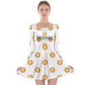 Bitcoin Logo Pattern Long Sleeve Skater Dress View1