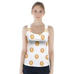 Bitcoin Logo Pattern Racer Back Sports Top by dflcprints