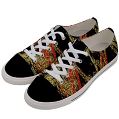 Artistic Effect Fractal Forest Background Women s Low Top Canvas Sneakers