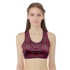 Leather And Love In A Safe Environment Sports Bra With Border by pepitasart