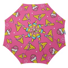 Summer Ice Creams Flavors Pattern Straight Umbrellas by Bigfootshirtshop