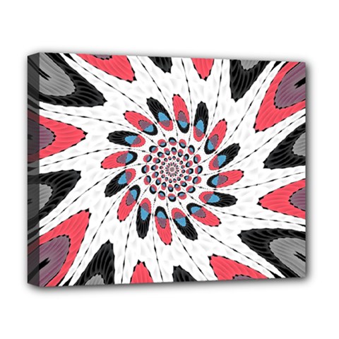 High Contrast Twirl Deluxe Canvas 20  X 16   by linceazul