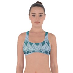 Teal Art Nouvea Got No Strings Sports Bra by NouveauDesign