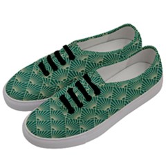 Green Fan  Men s Classic Low Top Sneakers by NouveauDesign