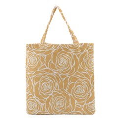 Yellow Peonines Grocery Tote Bag by NouveauDesign