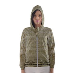 Shooting Stars Over The Sea Of Calm Hooded Wind Breaker (women) by pepitasart