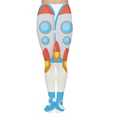Rocket Spaceship Clip Art Clipart Women s Tights