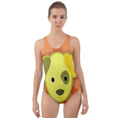 Adoption Animal Bark Boarding Cut-Out Back One Piece Swimsuit