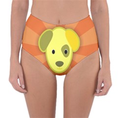 Adoption Animal Bark Boarding Reversible High-waist Bikini Bottoms by Celenk