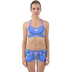 Advertise Animal Boarding Cat Back Web Sports Bra Set by Celenk