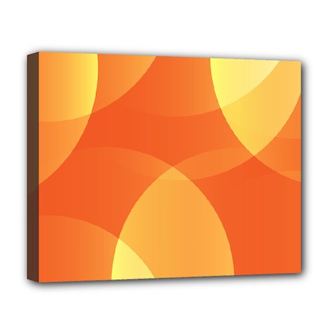 Abstract Orange Yellow Red Color Deluxe Canvas 20  X 16   by Celenk