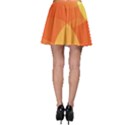 Abstract Orange Yellow Red Color Skater Skirt View2