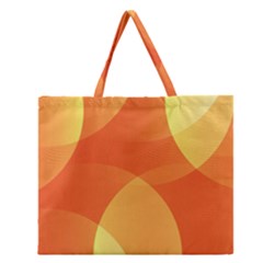 Abstract Orange Yellow Red Color Zipper Large Tote Bag