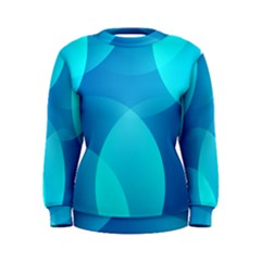 Abstract Blue Wallpaper Wave Women s Sweatshirt by Celenk