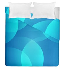 Abstract Blue Wallpaper Wave Duvet Cover Double Side (queen Size) by Celenk