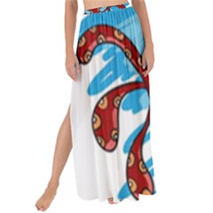 Octopus Sea Ocean Cartoon Animal Maxi Chiffon Tie-up Sarong by Celenk