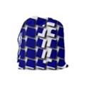 Facebook Social Media Network Blue Drawstring Pouches (Large)  View2