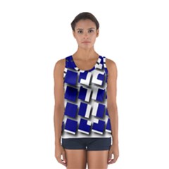 Facebook Social Media Network Blue Sport Tank Top  by Celenk