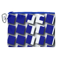 Facebook Social Media Network Blue Canvas Cosmetic Bag (xl)