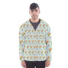 Birds Hummingbirds Wings Hooded Wind Breaker (men)