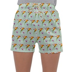 Birds Hummingbirds Wings Sleepwear Shorts by Celenk