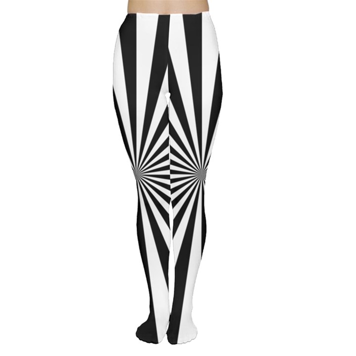 Rays Stripes Ray Laser Background Women s Tights