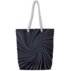 Abstract Art Color Design Lines Full Print Rope Handle Tote (small)