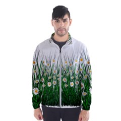 Spring Flowers Grass Meadow Plant Wind Breaker (men) by Celenk