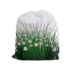 Spring Flowers Grass Meadow Plant Drawstring Pouches (extra Large) by Celenk