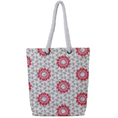 Stamping Pattern Fashion Background Full Print Rope Handle Tote (small)
