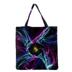 Abstract Art Color Design Lines Grocery Tote Bag