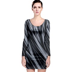 Fractal Mathematics Abstract Long Sleeve Bodycon Dress