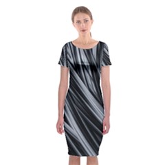 Fractal Mathematics Abstract Classic Short Sleeve Midi Dress