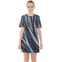 Fractal Mathematics Abstract Sixties Short Sleeve Mini Dress