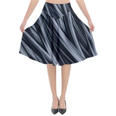 Fractal Mathematics Abstract Flared Midi Skirt