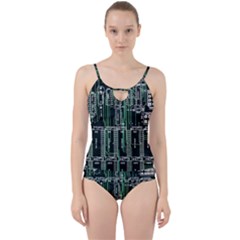 Printed Circuit Board Circuits Cut Out Top Tankini Set by Celenk