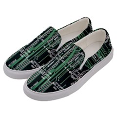 Printed Circuit Board Circuits Men s Canvas Slip Ons by Celenk