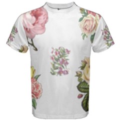 Rose Flowers Campanula Bellflower Men s Cotton Tee by Celenk