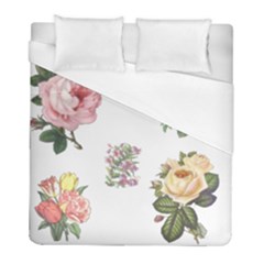 Rose Flowers Campanula Bellflower Duvet Cover (full/ Double Size) by Celenk