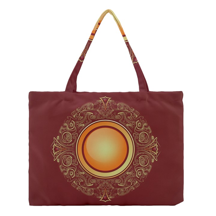 Badge Gilding Sun Red Oriental Medium Tote Bag