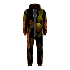 Autumn Leaves Foliage Hooded Jumpsuit (kids)