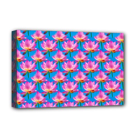 Seamless Flower Pattern Colorful Deluxe Canvas 18  x 12  