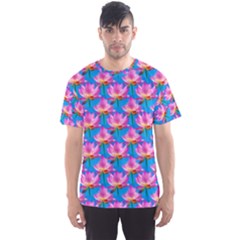 Seamless Flower Pattern Colorful Men s Sports Mesh Tee